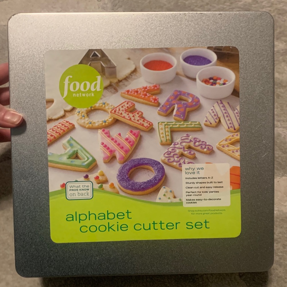 Food Network alphabet cookie cutters